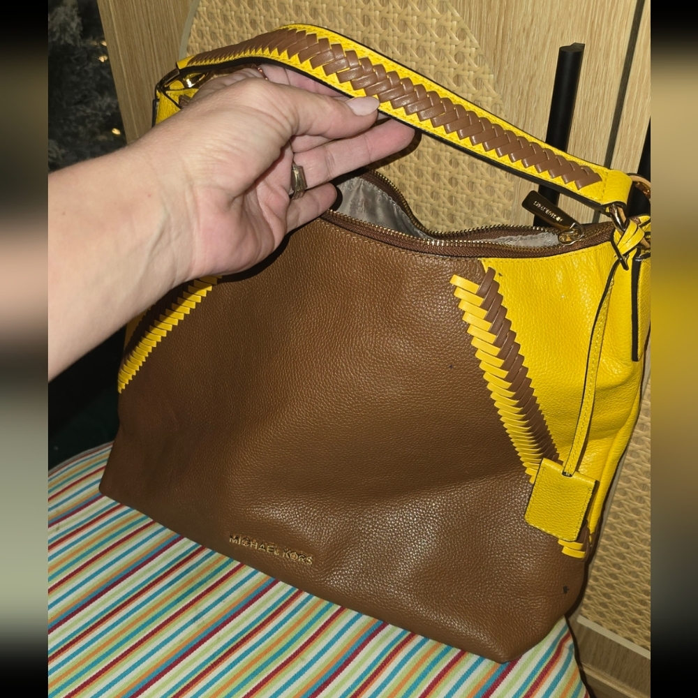 Michael Kors Brown and Yellow Women's Bag
